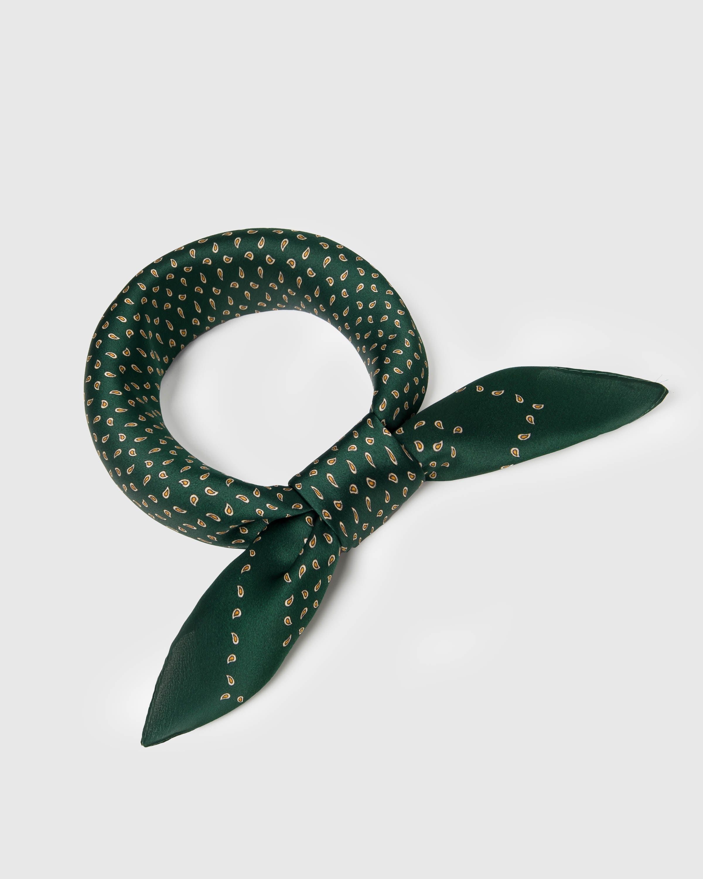 EMERALD DROPLET SILK SCARF