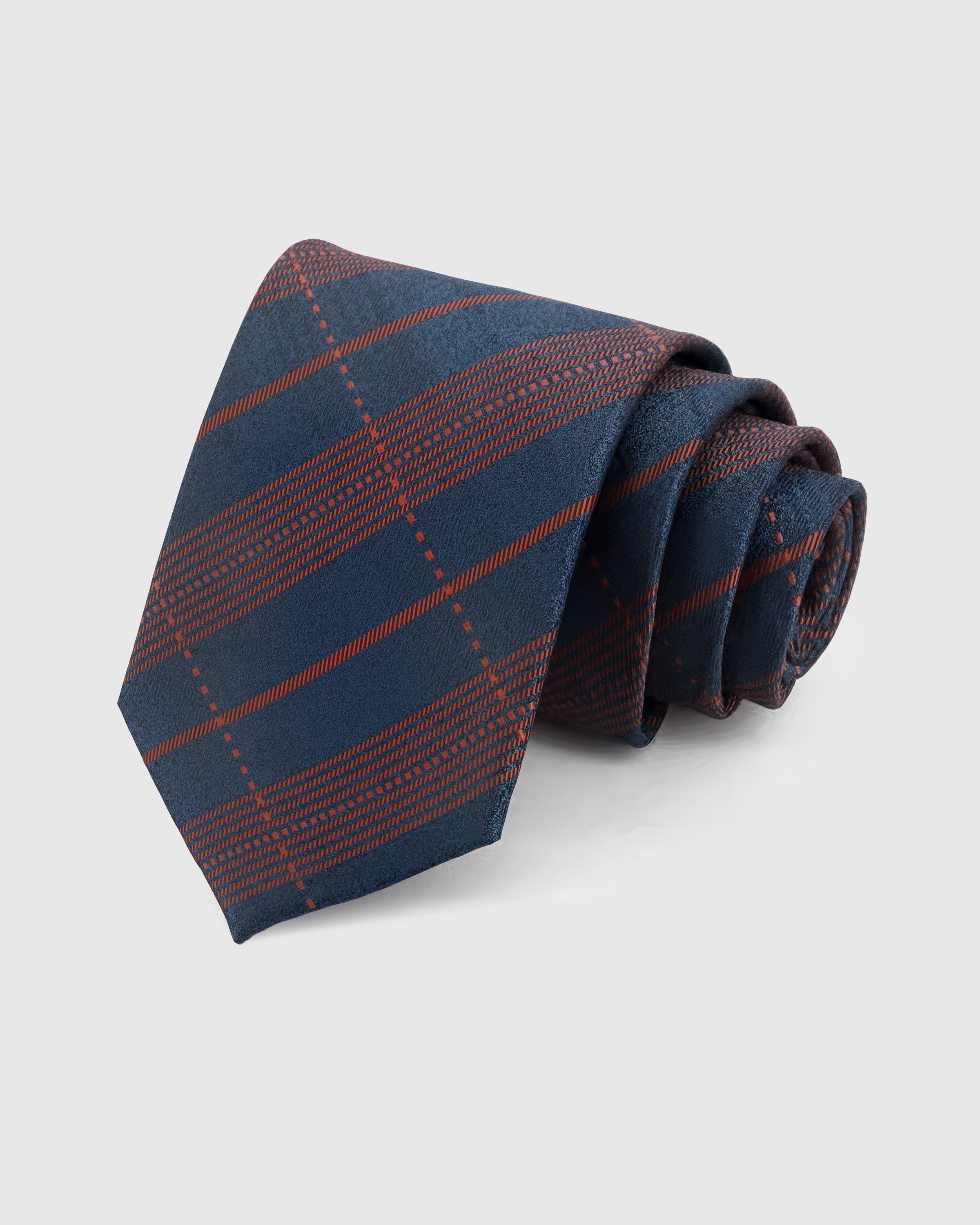 NAVY TARTAN TIE