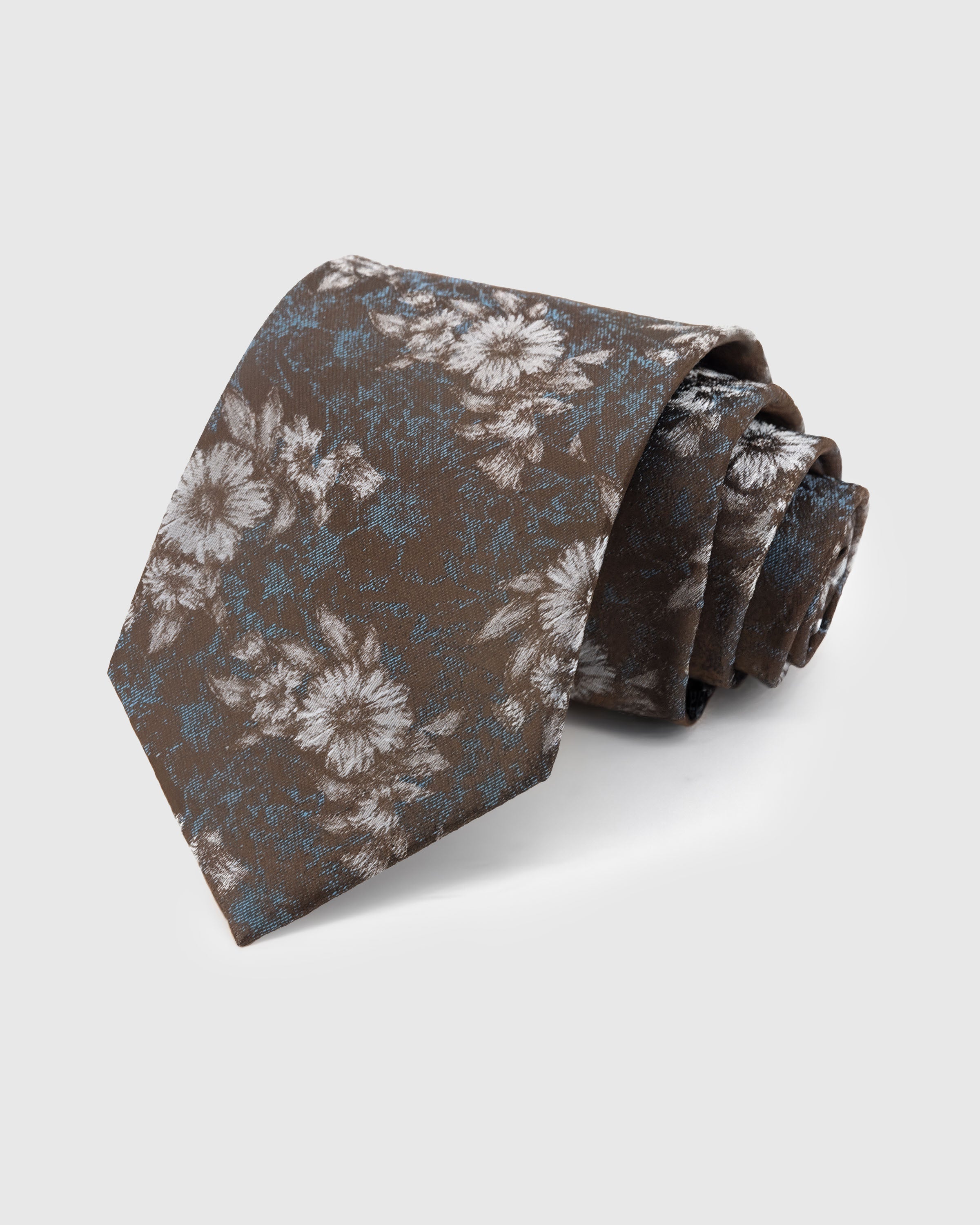 UMBER FLORAL TIE