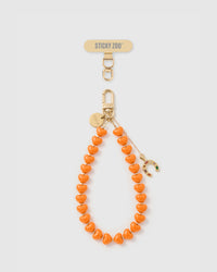TANGERINE HORSESHOE HEART PHONE STRAP