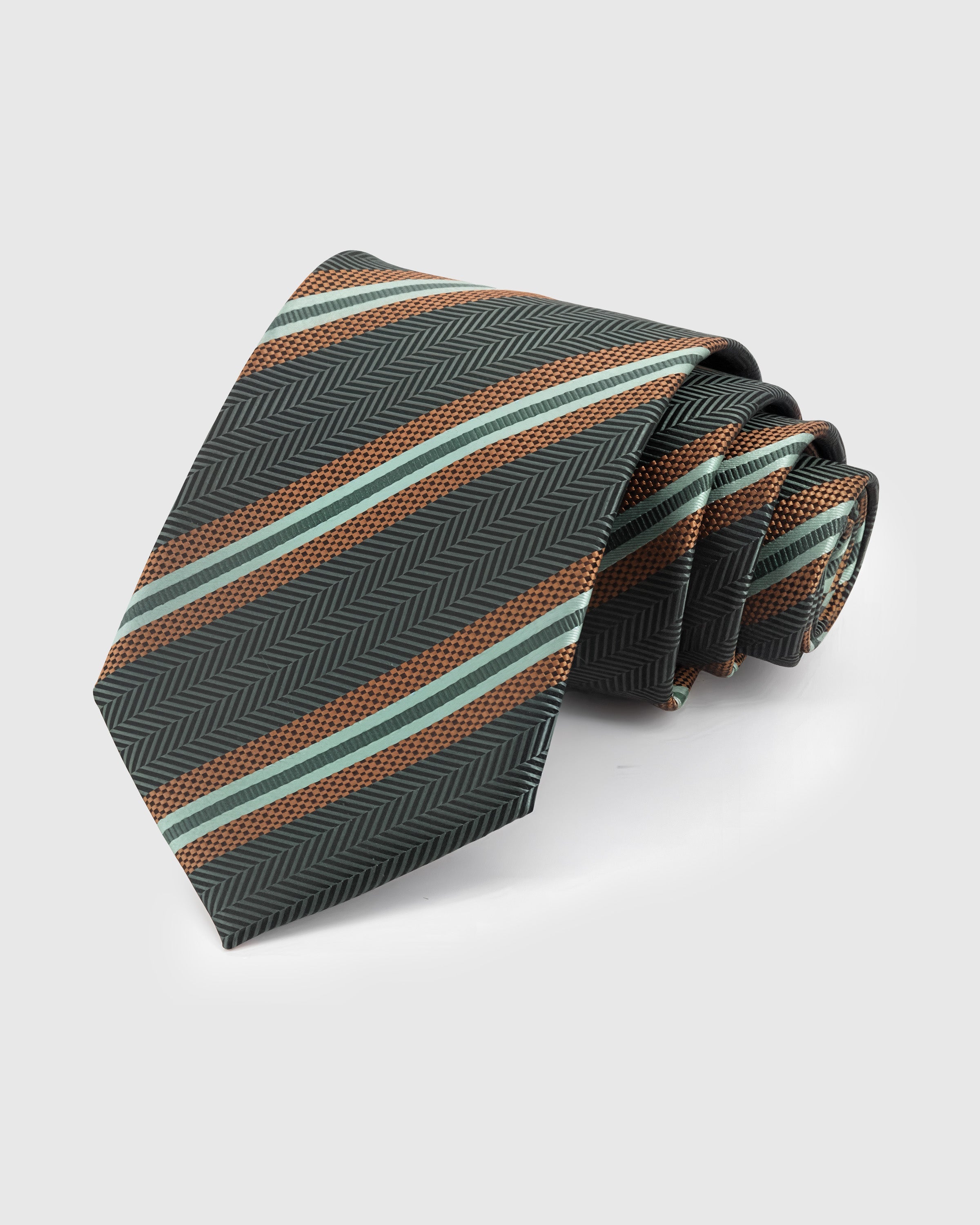 GRAPHITE HERRINGBONE TIE