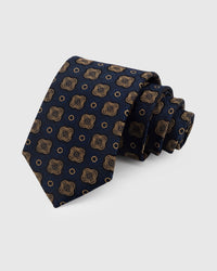 NAVY QUATREFOIL TIE