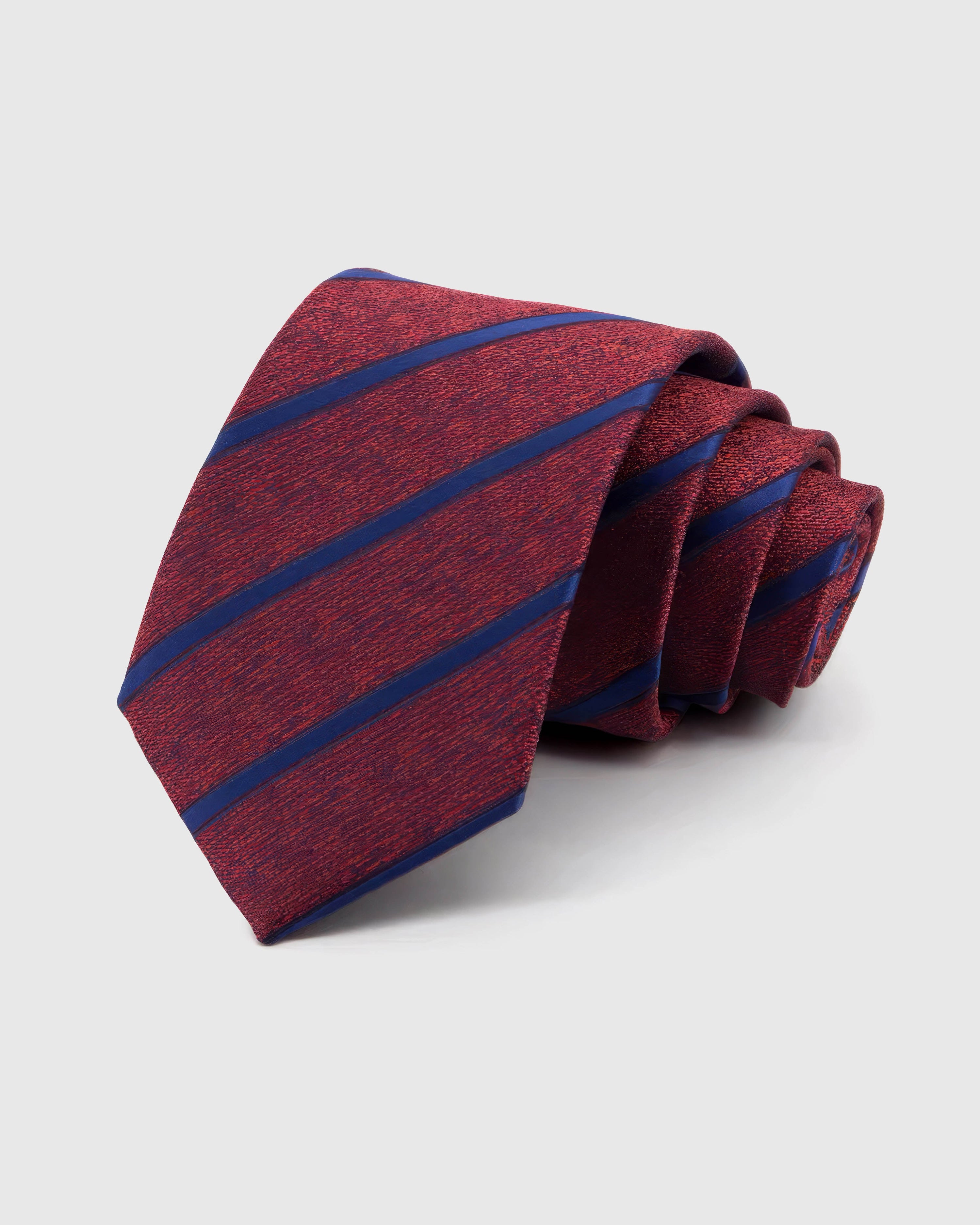 CRIMSON COBALT STRIPE TIE