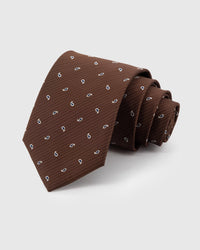 CHESTNUT MINI PAISLEY TIE