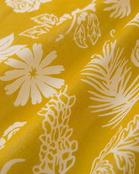 MUSTARD HERBARIUM SILK SCARF