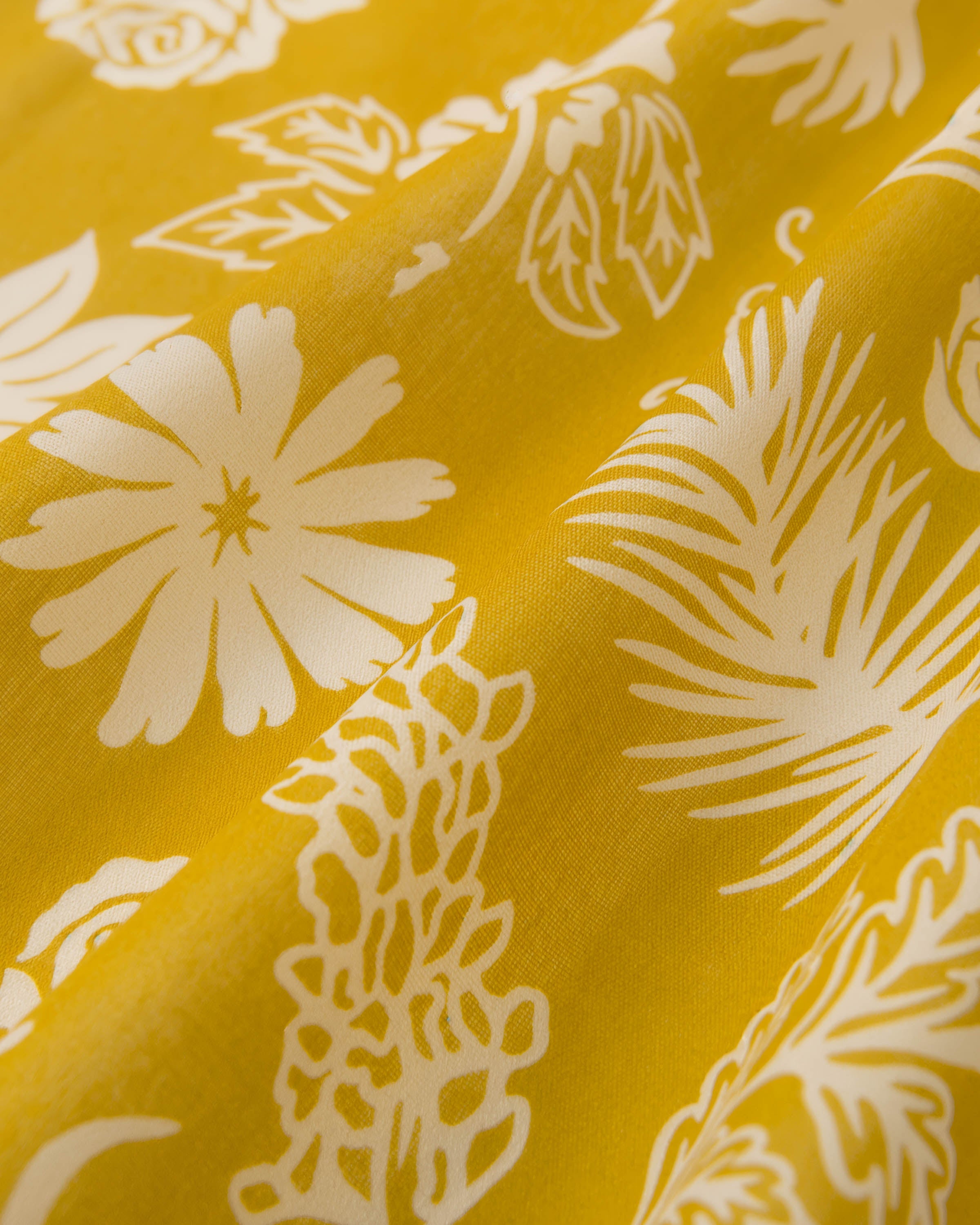 MUSTARD HERBARIUM SILK SCARF
