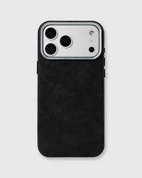 VINTAGE LEATHER NA CASE NG TELEPONO — BLACK