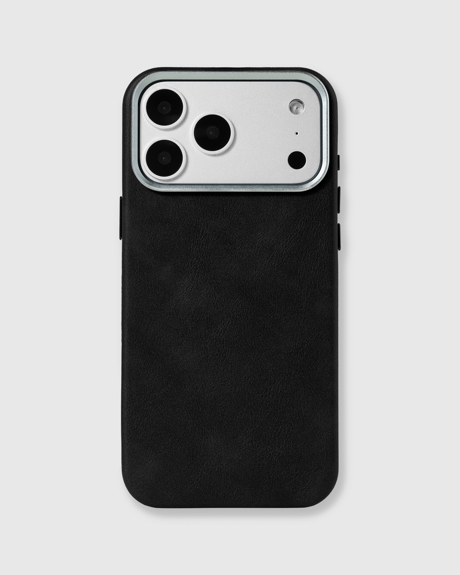 VINTAGE LEATHER NA CASE NG TELEPONO — BLACK