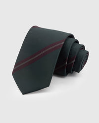 EVERGREEN MERLOT STRIPE TIE