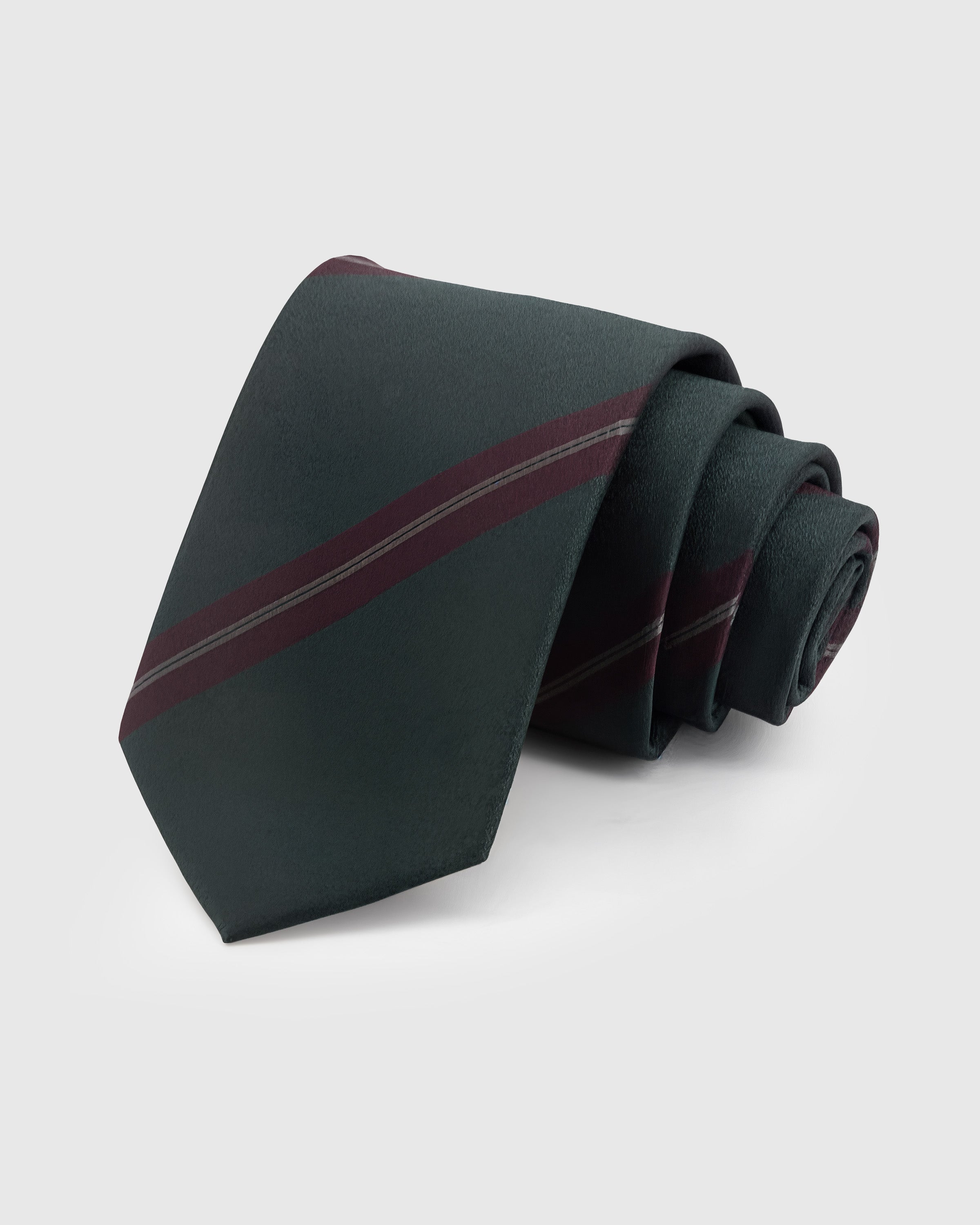 EVERGREEN MERLOT STRIPE TIE