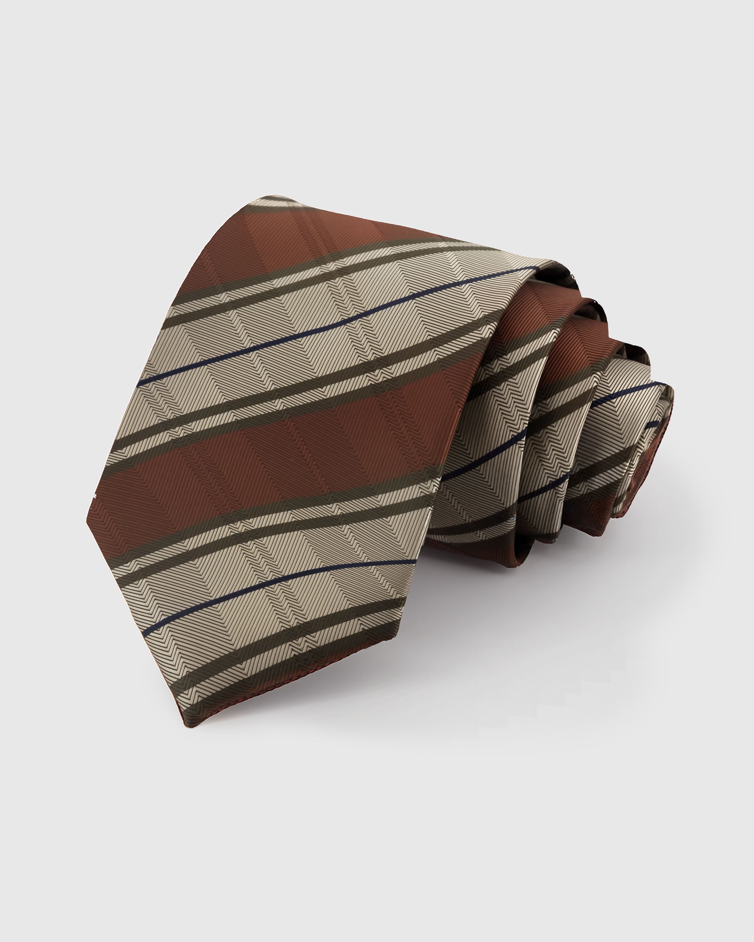 UMBER HERRINGBONE TIE