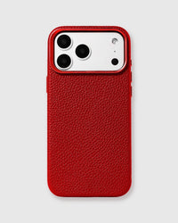 TEXTURED LEATHER CASE — RED