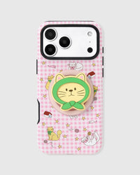 GREEN HOOD CAT PHONE CASE