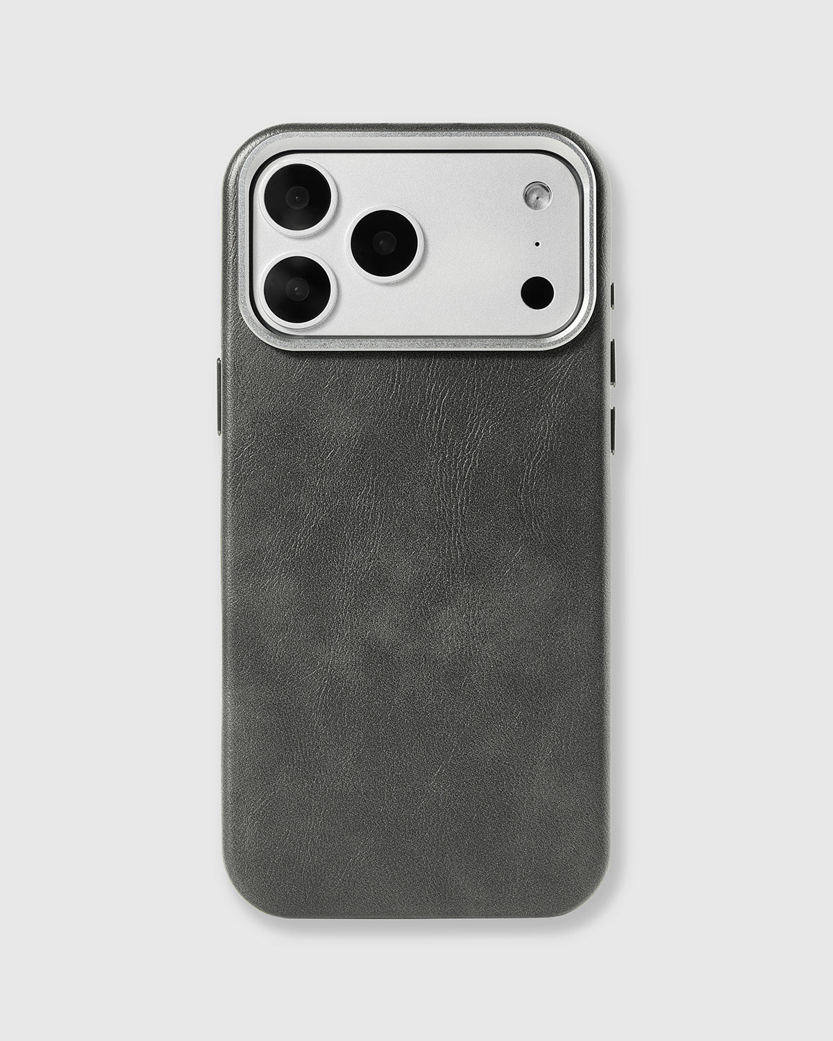 VINTAGE LEATHER NA CASE NG TELEPONO — GREY