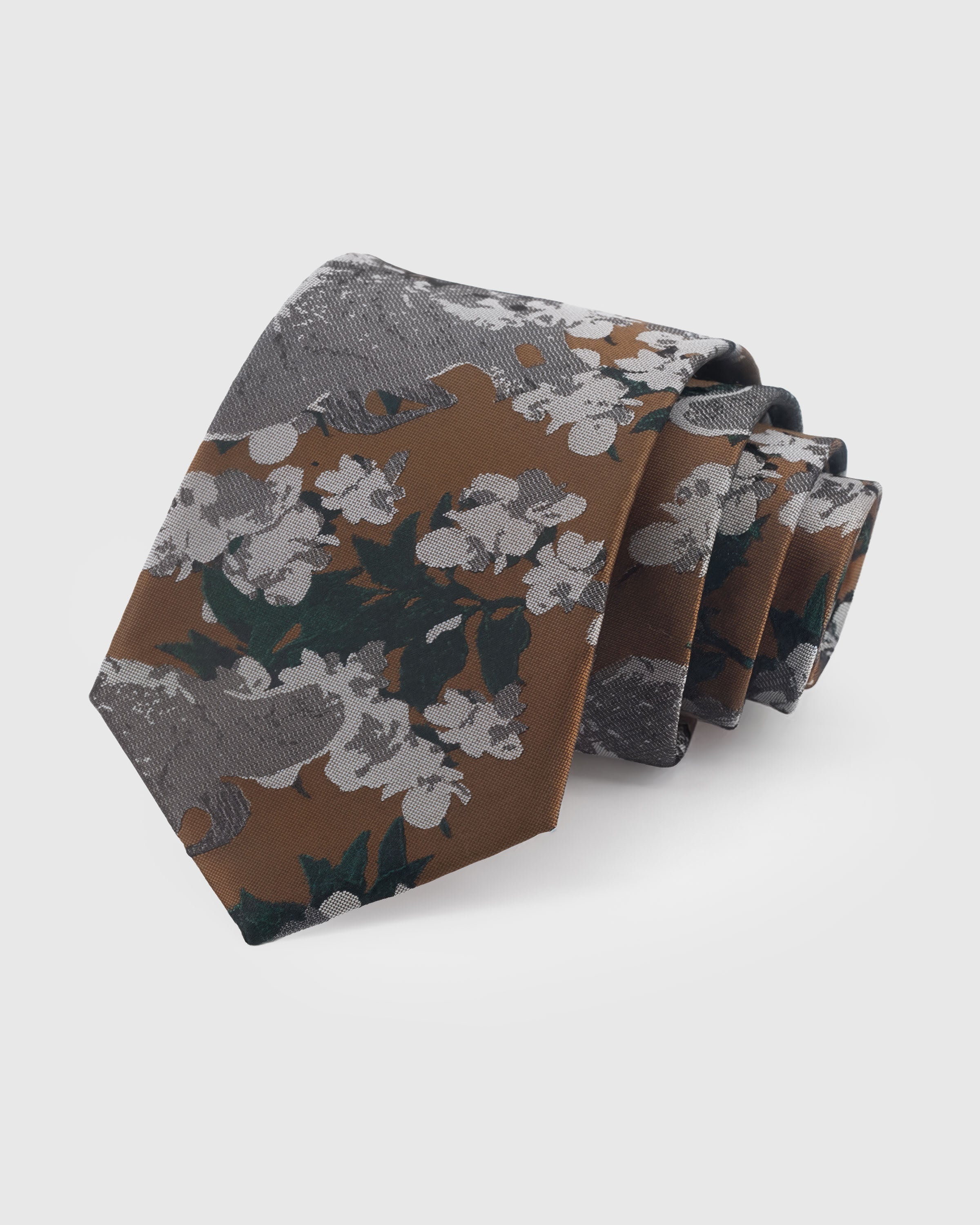 CARAMEL FLORAL WASH TIE