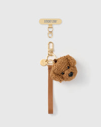 POODLE LEATHER PHONE STRAP