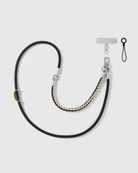 ONYX BRAID CROSS-BODY PHONE STRAP