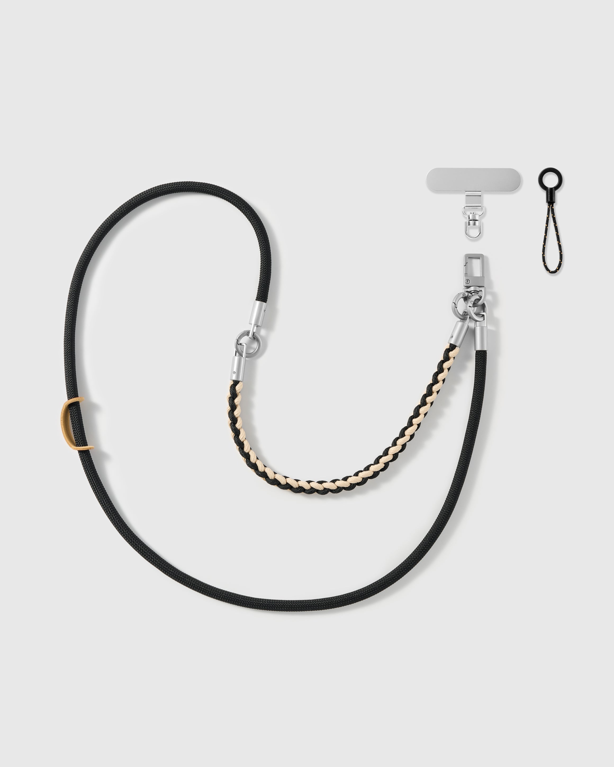 ONYX BRAID CROSS-BODY PHONE STRAP