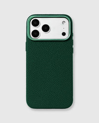 TEXTURED LEATHER CASE — GREEN