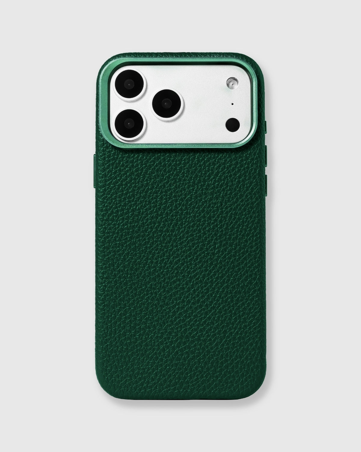 TEXTURED LEATHER CASE — GREEN