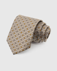 IVORY STRIPE DOT TIE