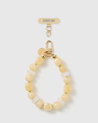 BUTTERMILK MARBLE MIX PHONE STRAP