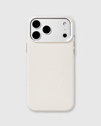 TEXTURED LEATHER CASE — WHITE