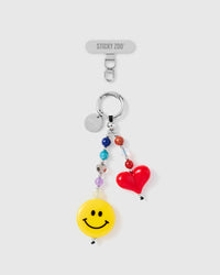 SMILEY HEART PHONE STRAP