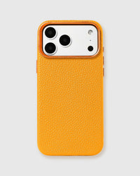 TEXTURED LEATHER CASE — YELLOW
