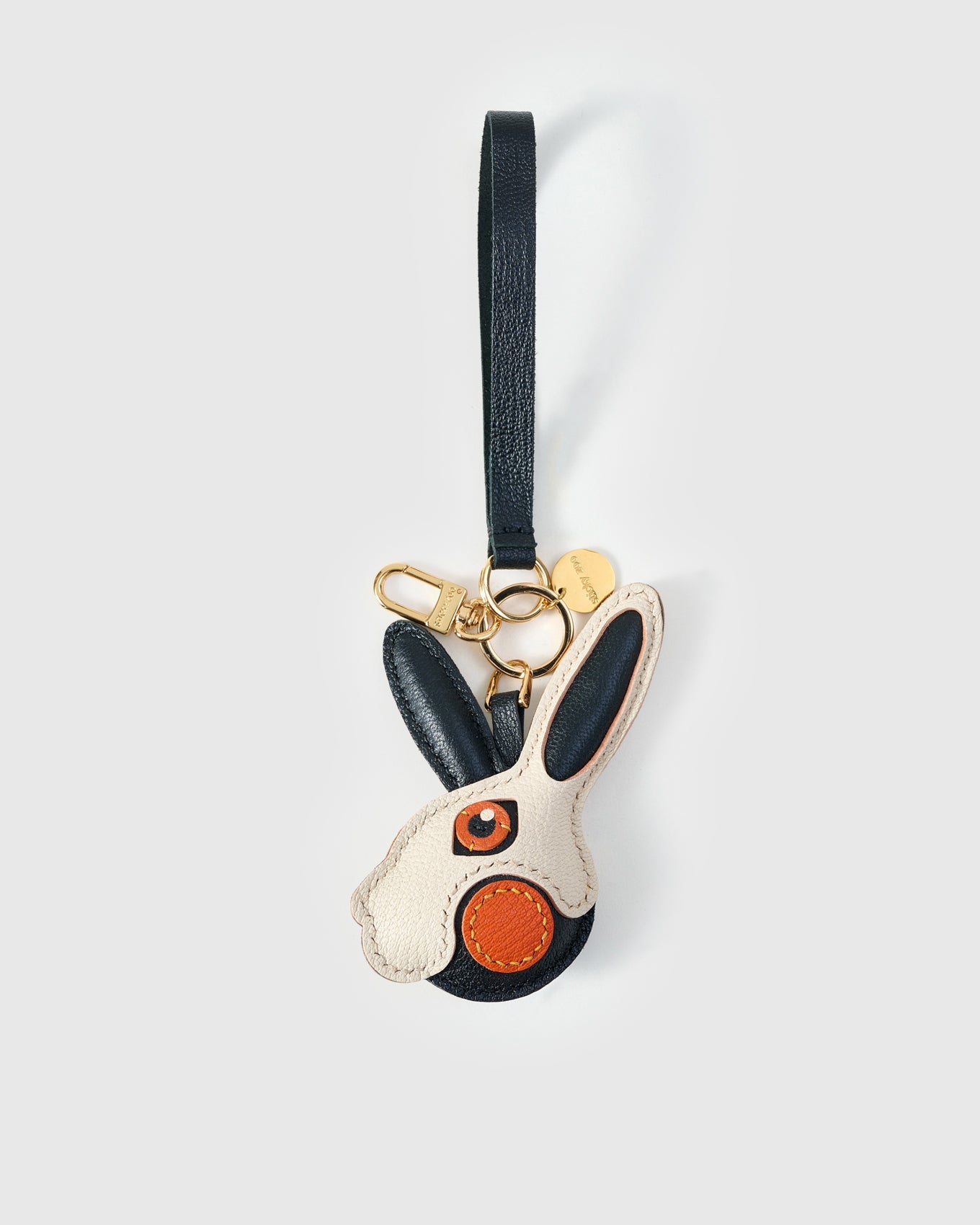 RABBIT CHARM charm — real French leather, 3 days by hand.