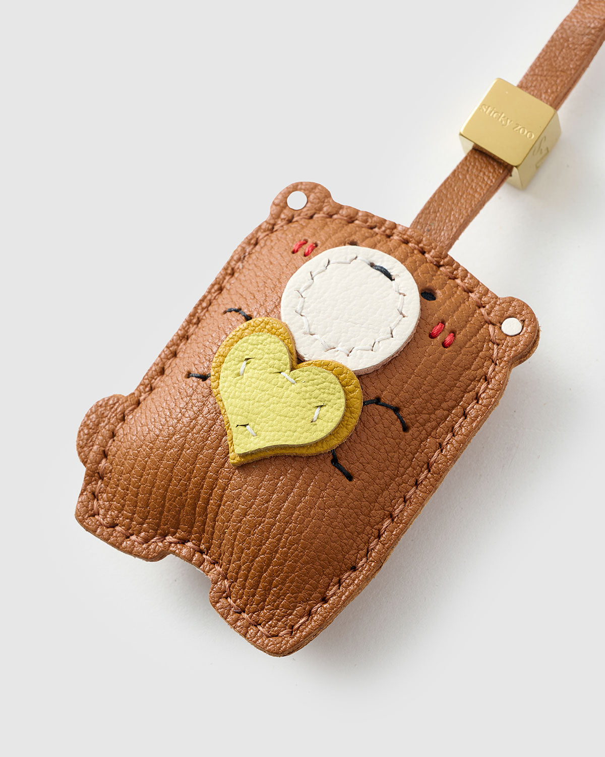 TEDDY BEAR CHARM charm on a bag — real French Alran leather, 3 days by hand.