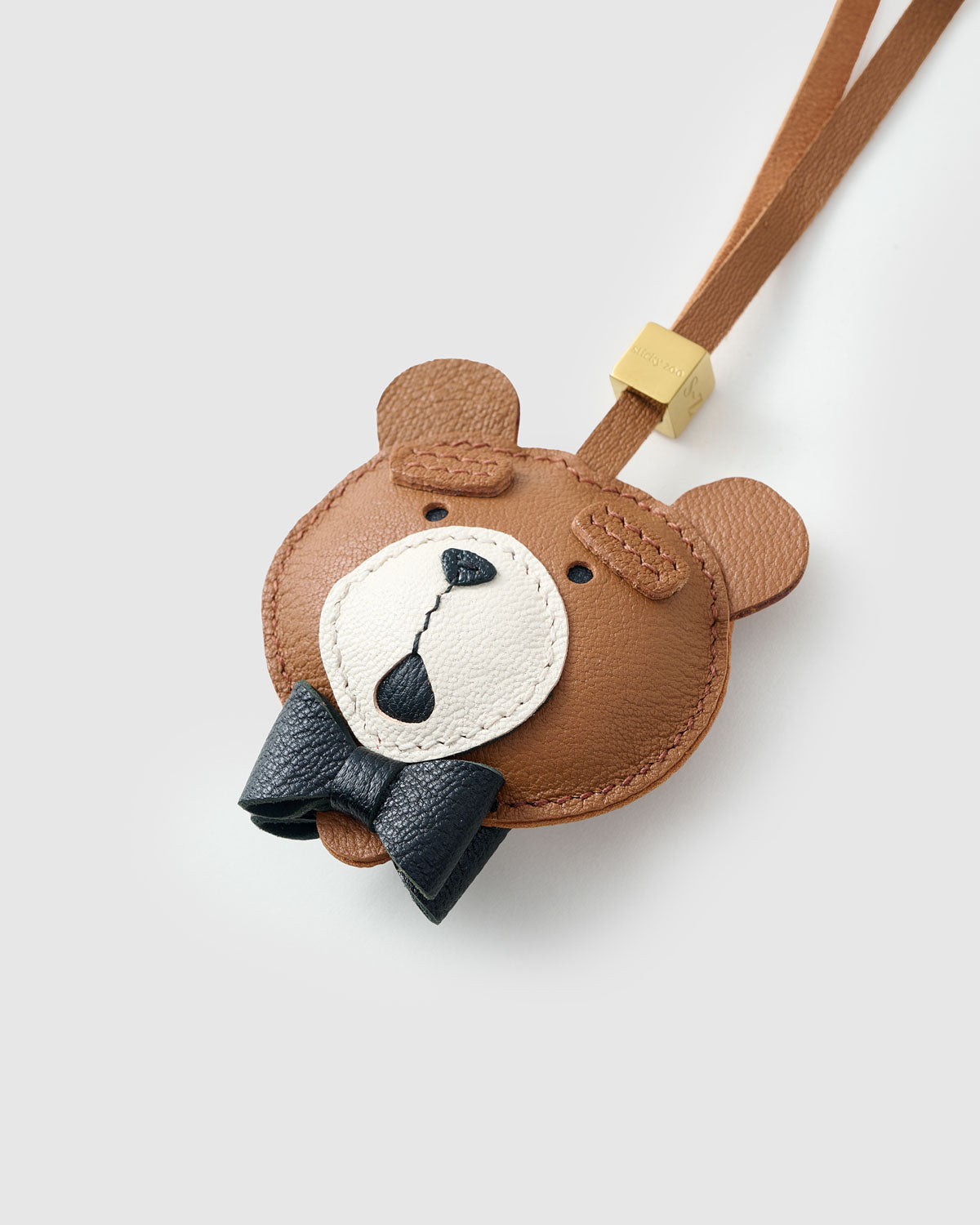 TEDDY BEAR CHARM charm on a bag — real French Alran leather, 3 days by hand.
