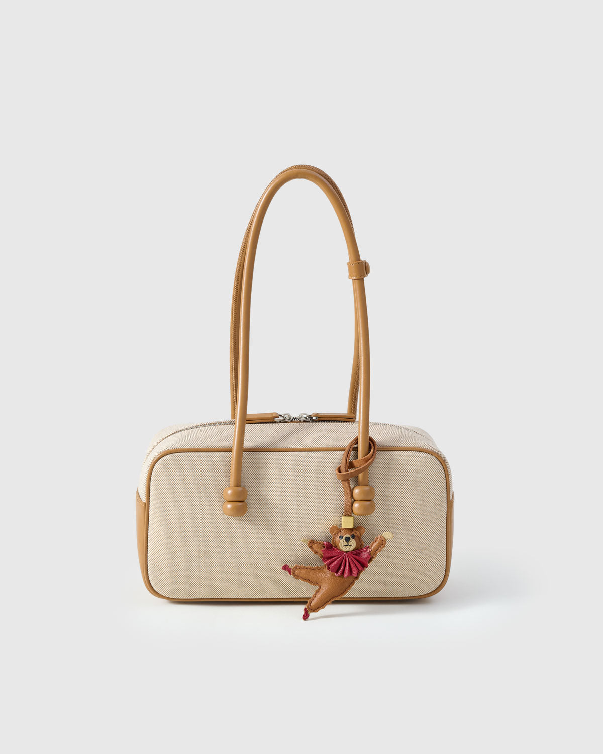 BALLET BEAR CHARM — French Alran leather from Tarn, France, founded 1903, Entreprise du Patrimoine Vivant.