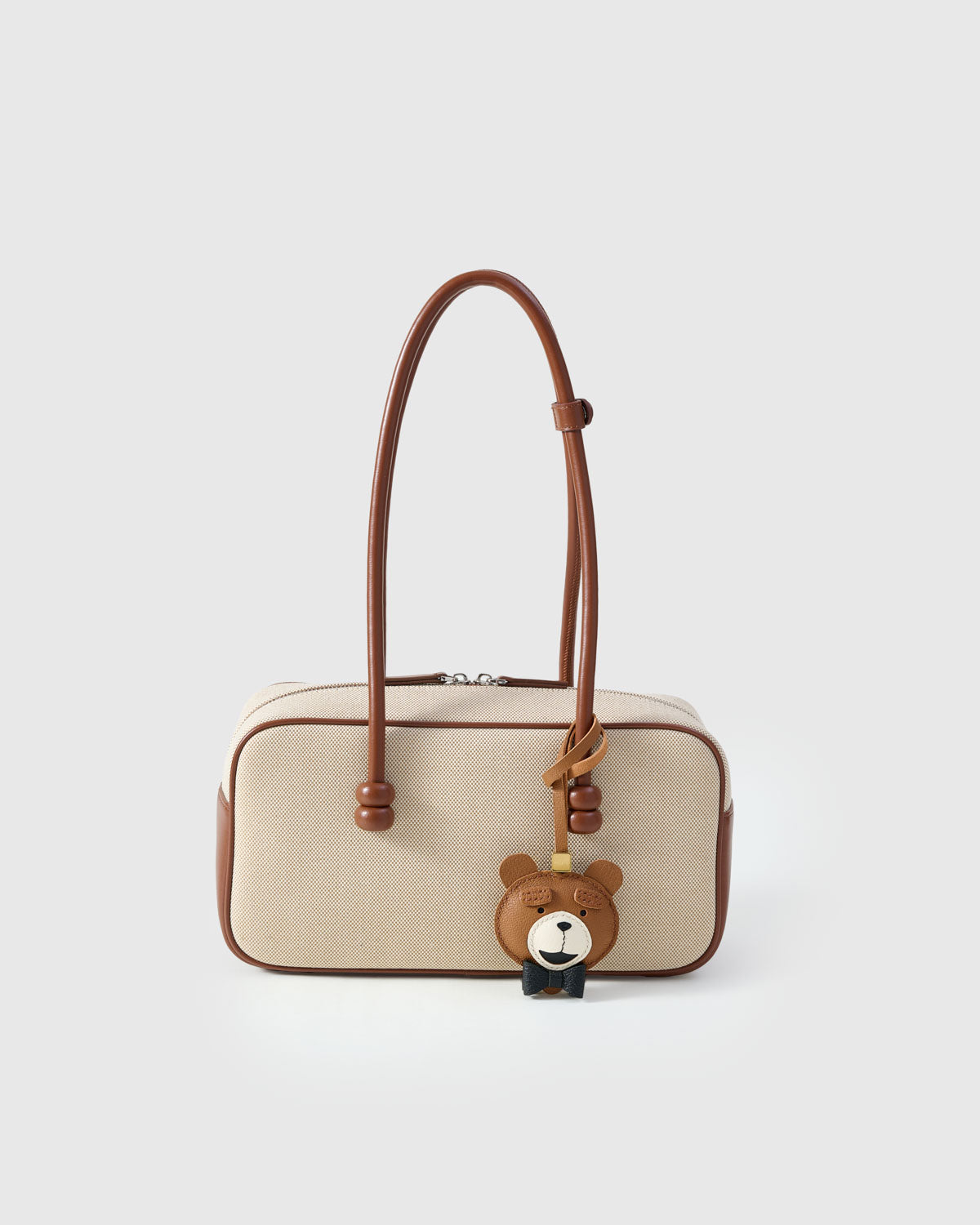 TEDDY BEAR CHARM — French Alran leather from Tarn, France, founded 1903, Entreprise du Patrimoine Vivant.