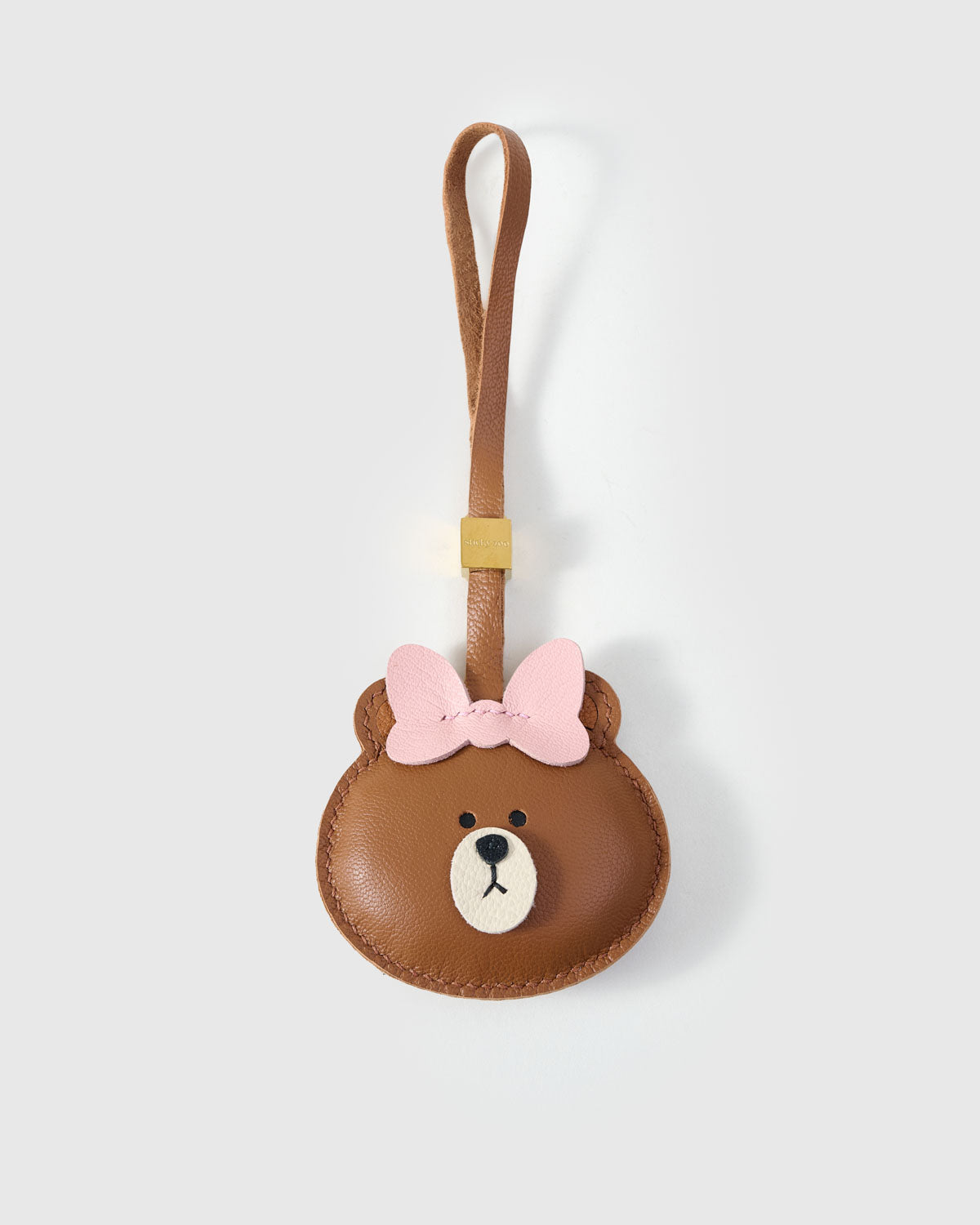 CUDDLY BEAR CHARM charm — genuine French Alran goatskin. Never vegan. Never synthetic.
