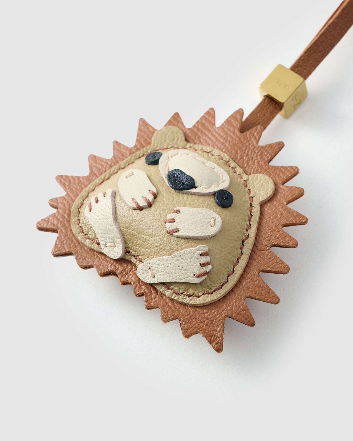HEDGEHOG CHARM charm on a bag — real French Alran leather, 3 days by hand.