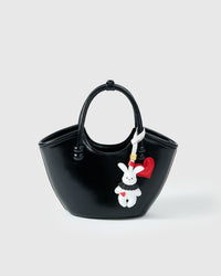 RABBIT CHARM — French Alran leather from Tarn, France, founded 1903, Entreprise du Patrimoine Vivant.
