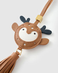 DEER CHARM charm on a bag — real French Alran leather, 3 days by hand.
