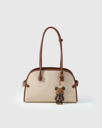 VIOLENT BEAR CHARM — French Alran leather from Tarn, France, founded 1903, Entreprise du Patrimoine Vivant.