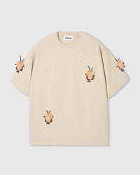 HONEY BEE SCATTER T-SHIRT — CREAM