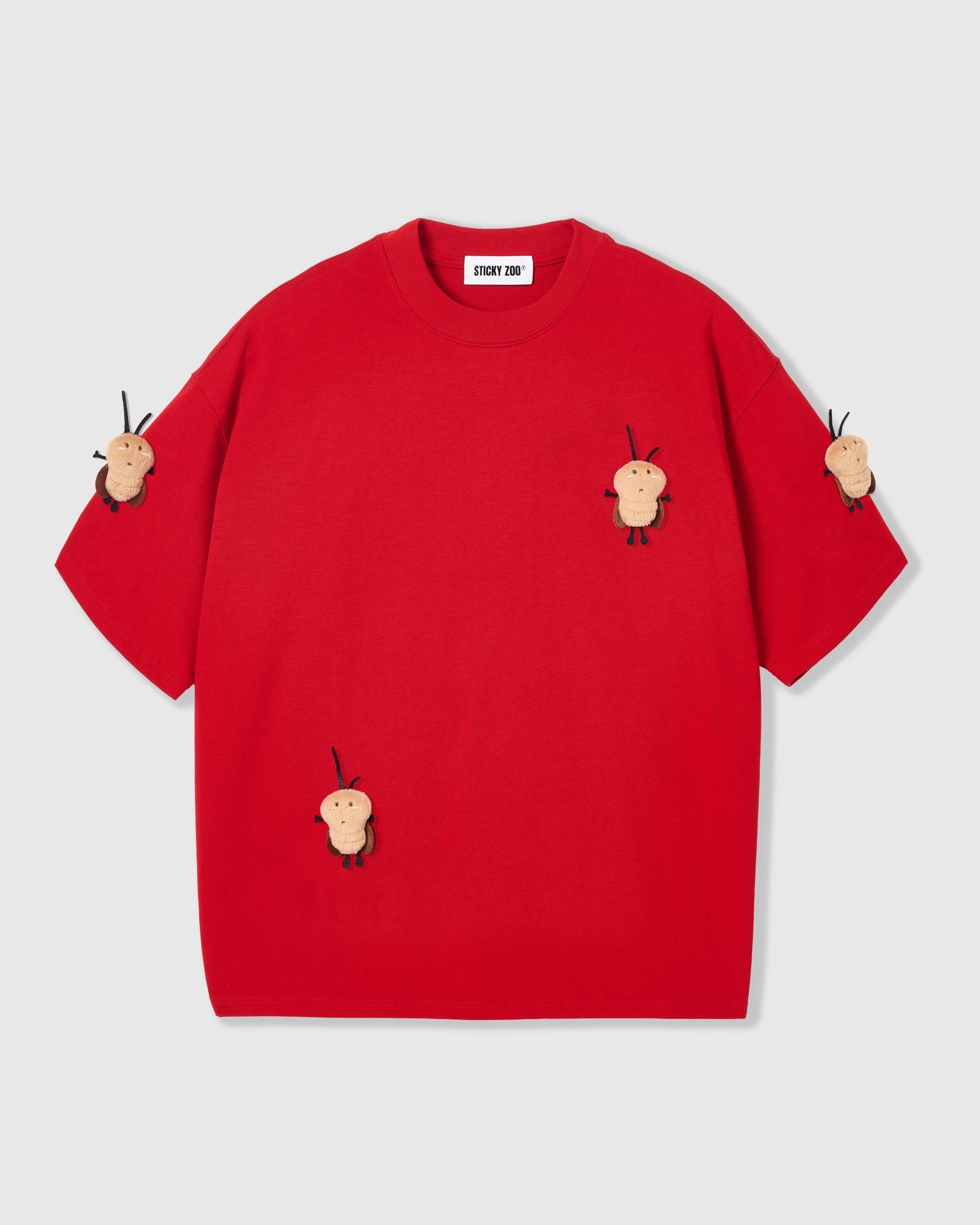 HONEY BEE SCATTER T-SHIRT — RED