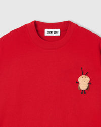 HONEY BEE SCATTER T-SHIRT — RED