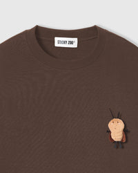 HONEY BEE SCATTER T-SHIRT — BROWN