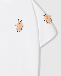 HONEY BEE SCATTER T-SHIRT — WHITE