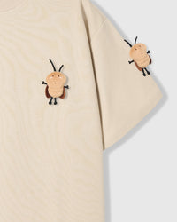 HONEY BEE SCATTER T-SHIRT — CREAM
