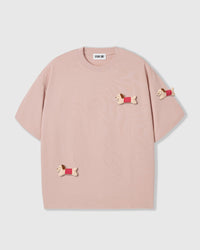 POLKA PUPPY SCATTER T-SHIRT — ROSA