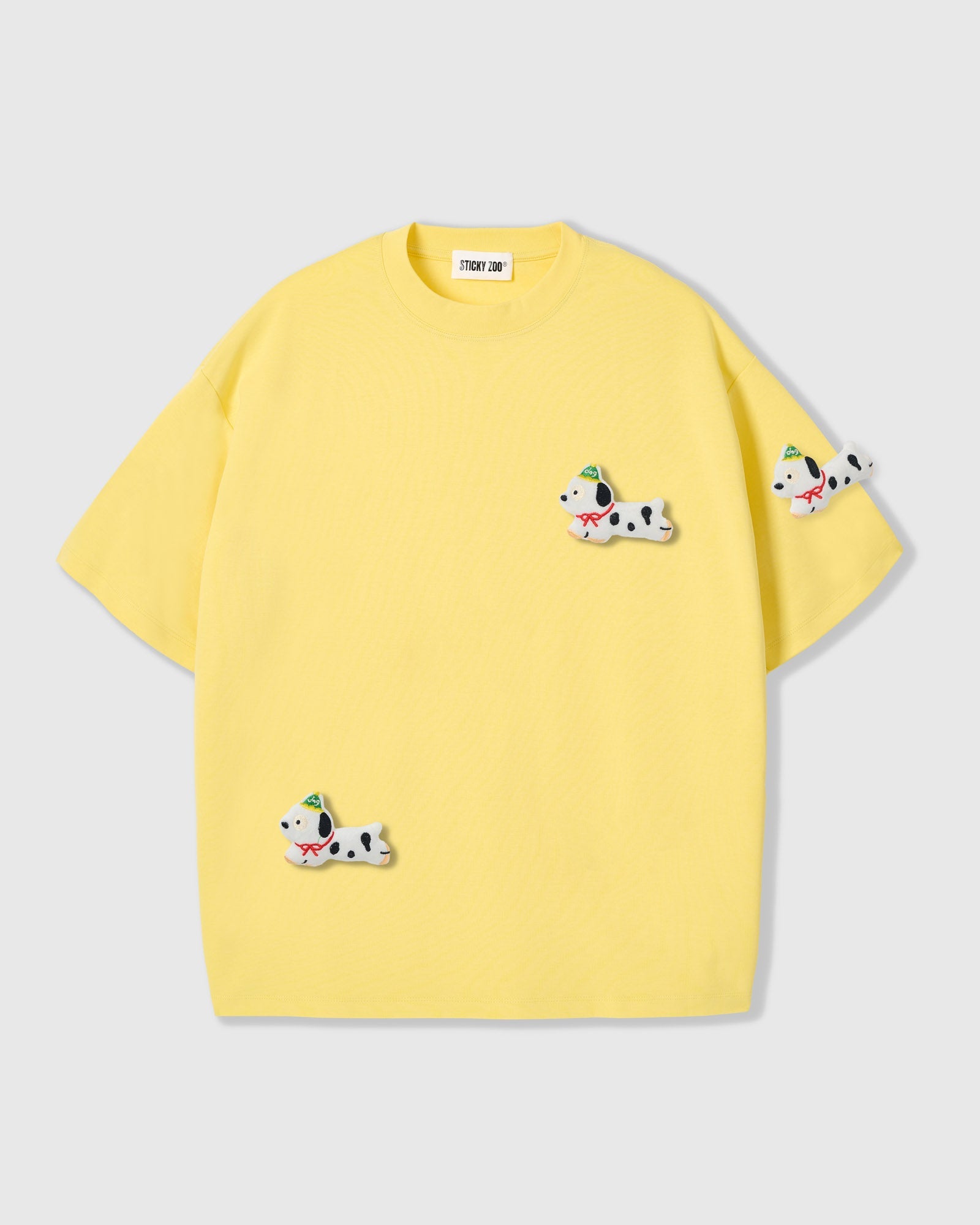 SPOTTY PUPPY SCATTER T-SHIRT — YELLOW