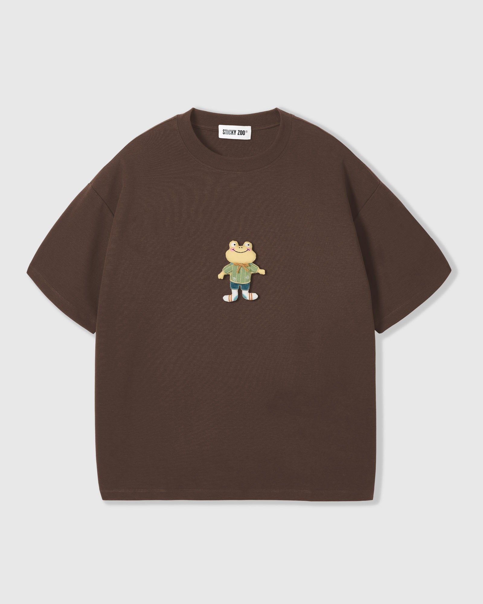 WELL-DRESSED FROG T-SHIRT — BROWN
