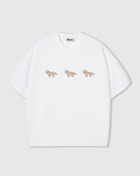 SPOTTY PUPPY TRIO T-SHIRT — WHITE