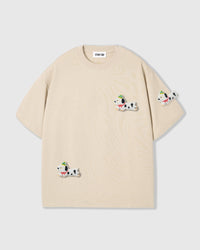 SPOTTY PUPPY SCATTER T-SHIRT — CREAM
